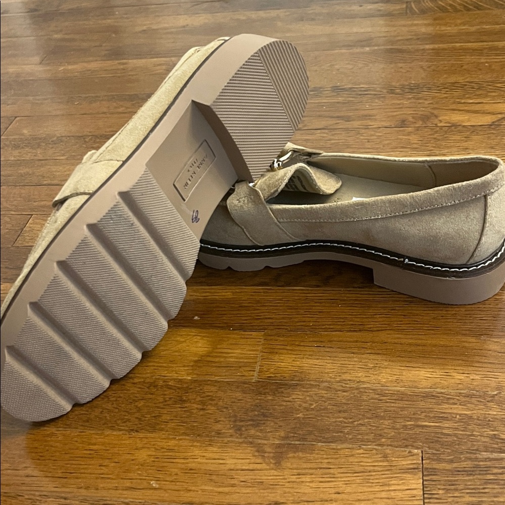 Anne Klein Beige Suede Loafers - Picture 4 of 4